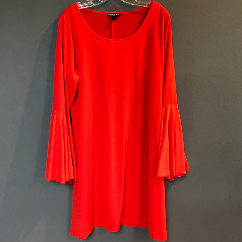 Blooming Rose Bell Sleeve Dress